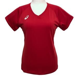 ASICS NWT Shorts Sleeves Spin Serve Volleyball Jersey Women L